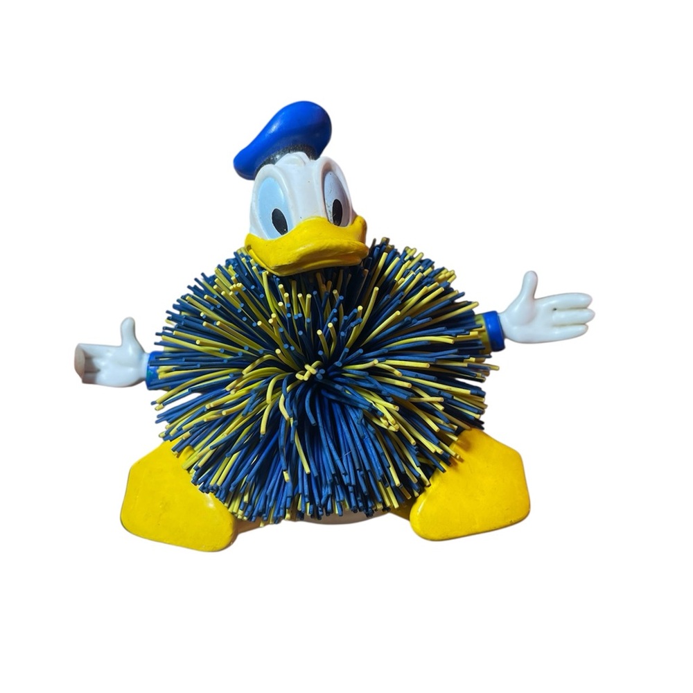 Vintage Disney Donald Duck Koosh Ball 1996 blue and yellow retro toy by oddzon